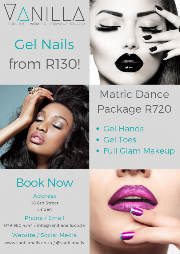 Matric dance glam package special 2019_Matric dance makeup and nails special